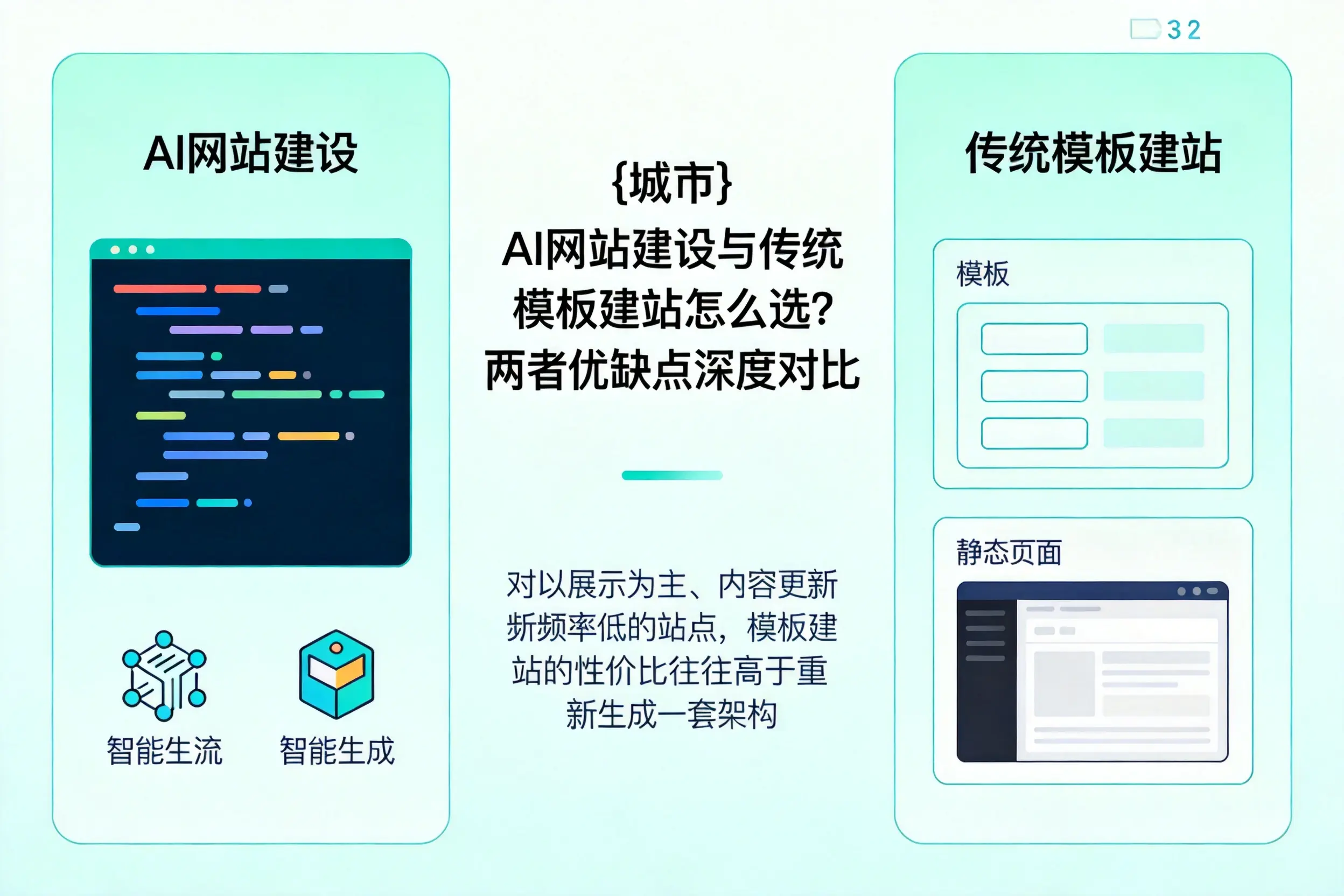 临汾AI网站建设与传统模板建站怎么选?两者优缺点深度对比