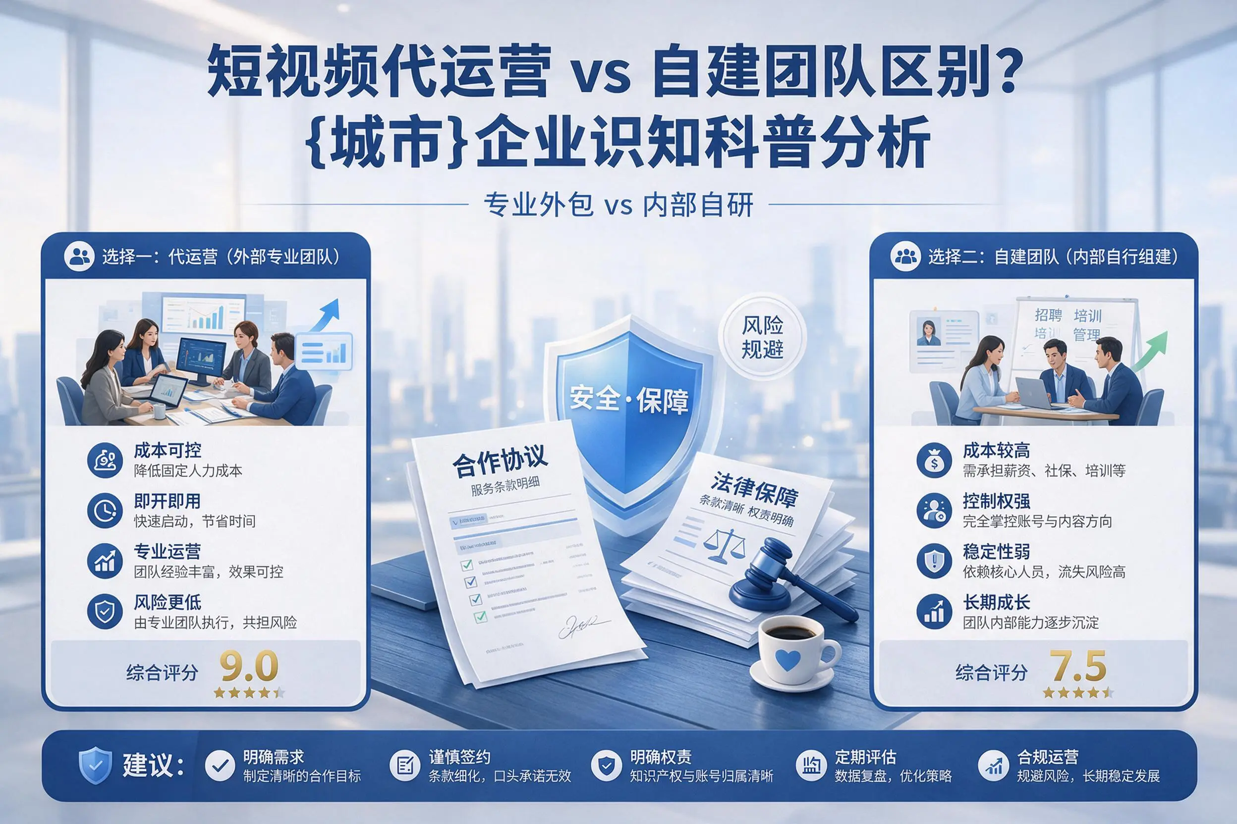 短视频代运营与自建团队区别?临汾企业认知科普分析
