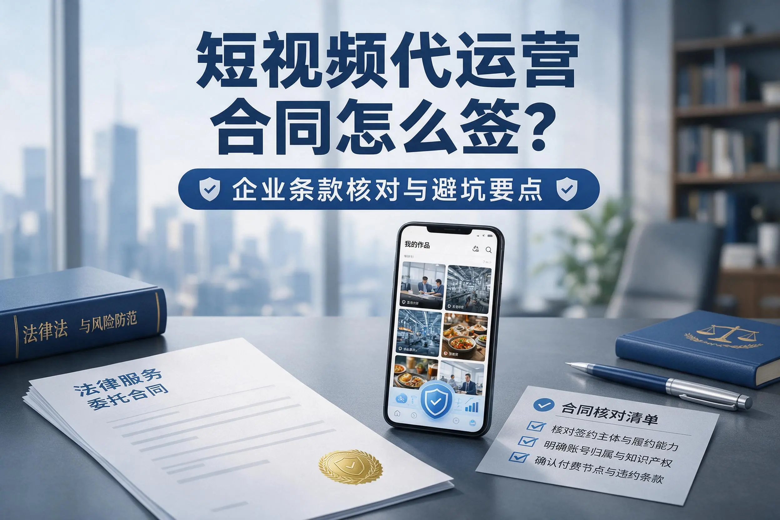 短视频代运营合同怎么签？临汾企业条款核对与避坑要点