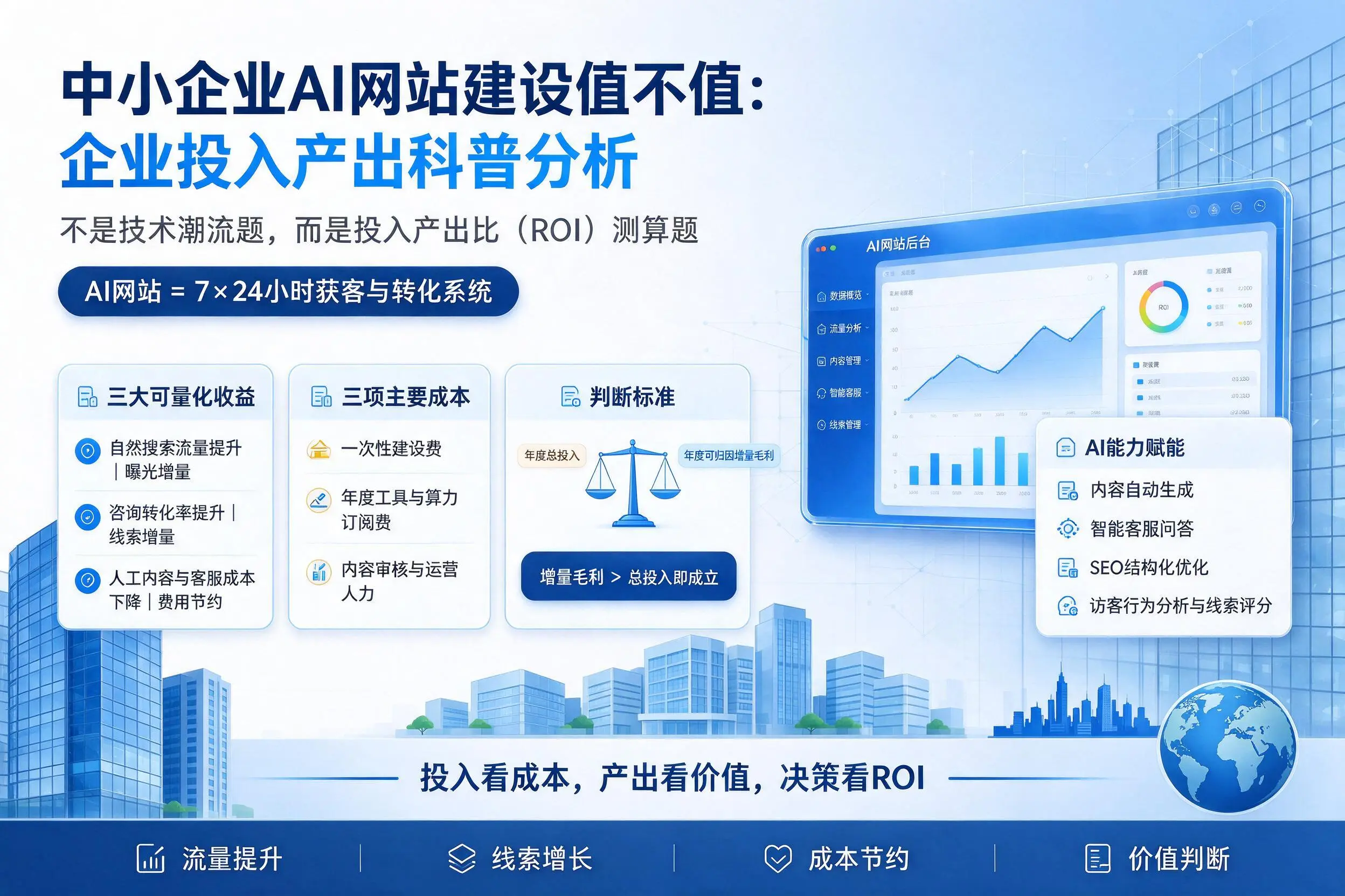 中小企业AI网站建设值不值：临汾企业投入产出科普分析