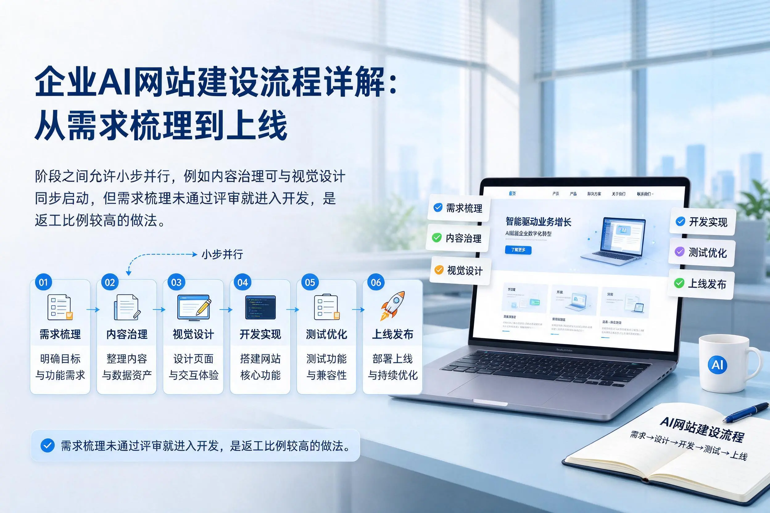 临汾企业AI网站建设流程详解:从需求梳理到上线