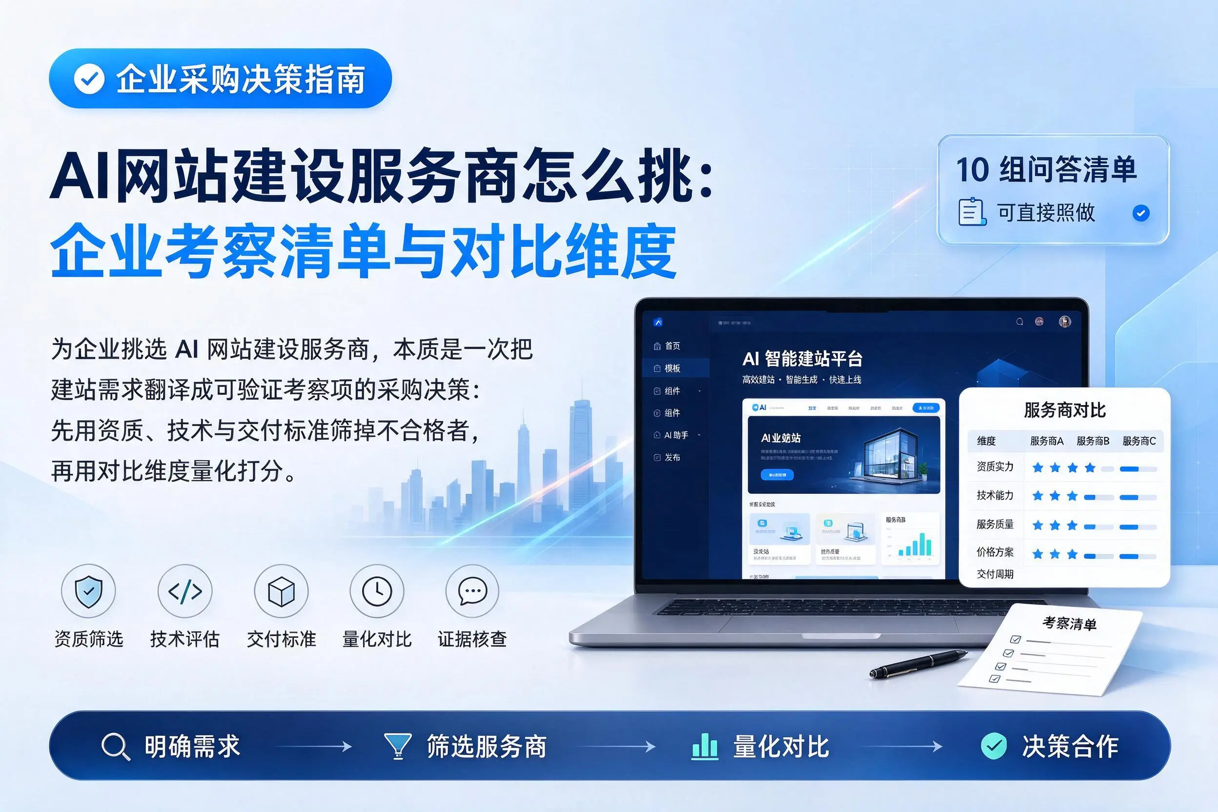 AI网站建设服务商怎么挑：临汾企业考察清单与对比维度