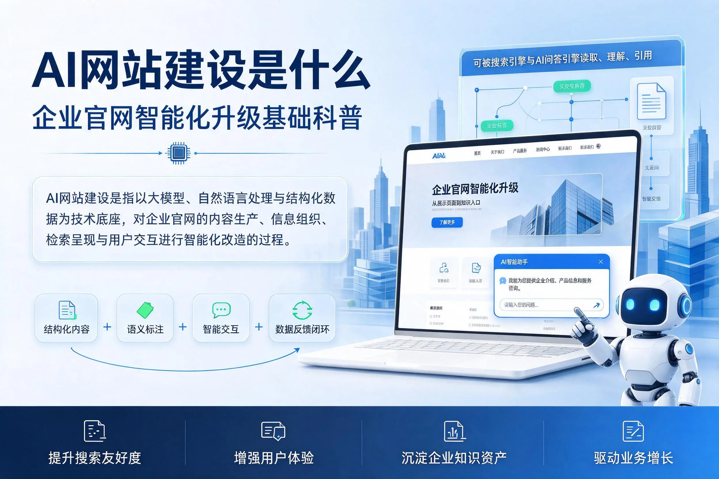 AI网站建设是什么:临汾企业官网智能化升级基础科普