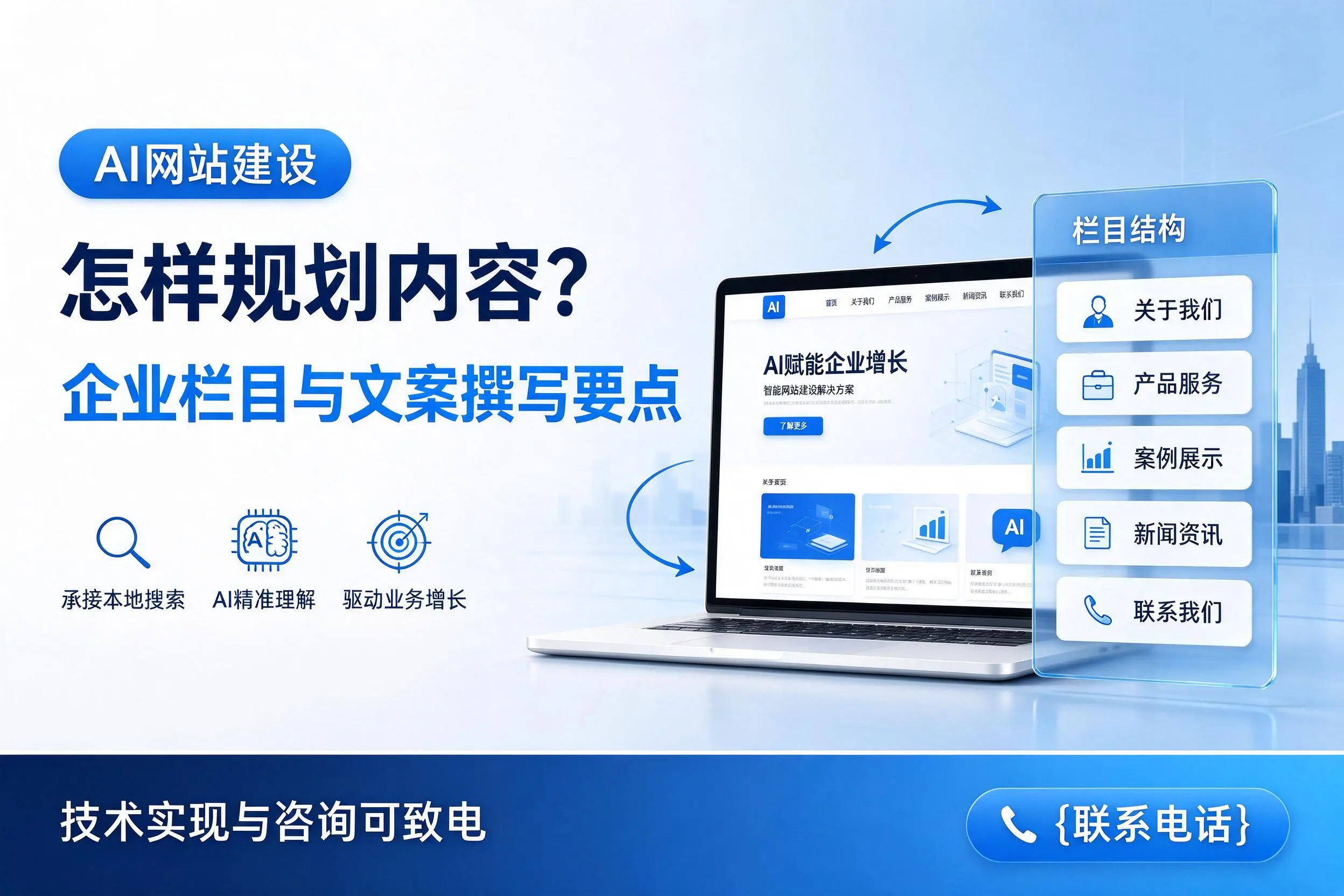 AI网站建设怎样规划内容?临汾企业栏目与文案撰写要点