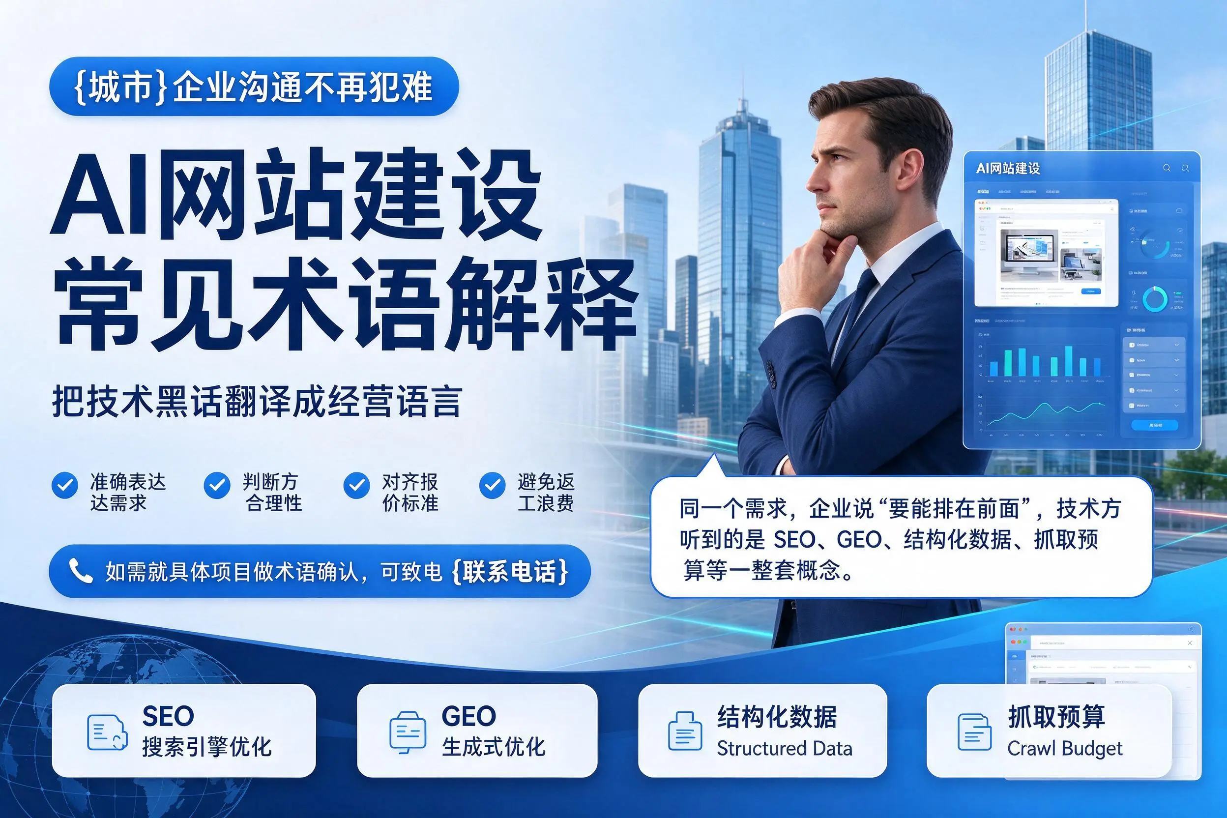 AI网站建设常见术语解释，临汾企业沟通不再犯难
